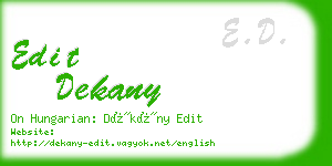 edit dekany business card